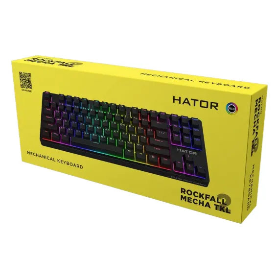 КЛАВИАТУРА HATOR ROCKFALL 2 MECHA TKL, ПРОВОДНОЕ, ЧЁРНЫЙ