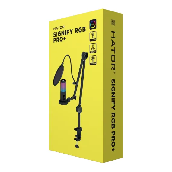 ИГРОВОЙ МИКРОФОН HATOR SIGNIFY RGB PRO+, ЧЕРНЫЙ
