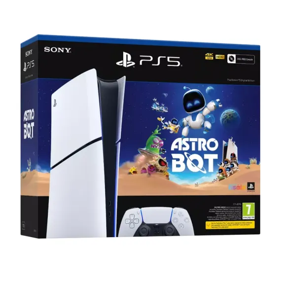ИГРОВАЯ КОНСОЛЬ SONY PLAYSTATION 5 SLIM DIGITAL EDITION + ASTRO BOT, БЕЛЫЙ