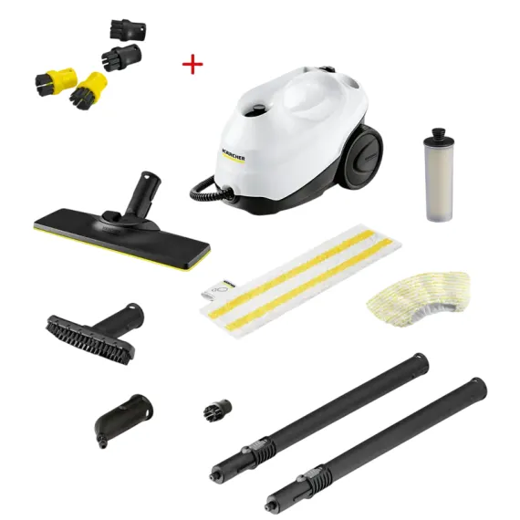 ПАРООЧИСТИТЕЛЬ KARCHER SC 3 EASYFIX + КОМПЛЕКТ КРУГЛЫХ ЩЕТОК 2.863-264.0, БЕЛЫЙ
