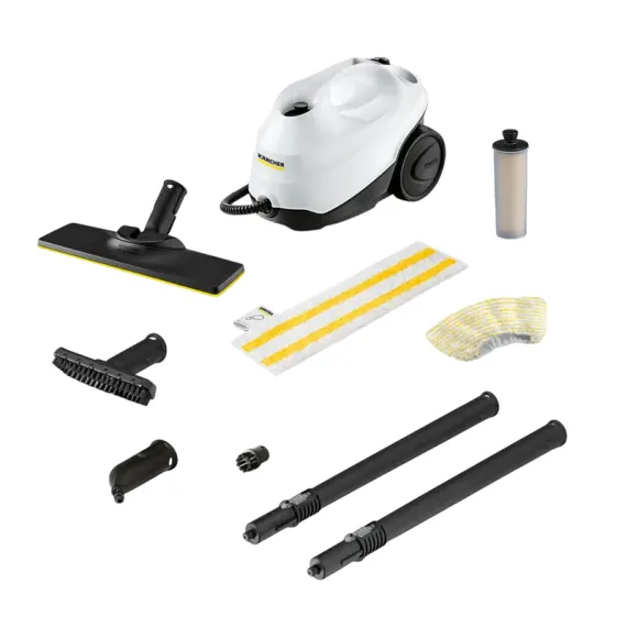 ПАРООЧИСТИТЕЛЬ KARCHER SC 3 EASYFIX + КОМПЛЕКТ КРУГЛЫХ ЩЕТОК 2.863-264.0, БЕЛЫЙ