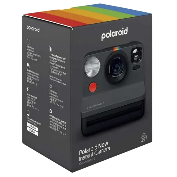 ФОТОАППАРАТ МОМЕНТАЛЬНОЙ ПЕЧАТИ POLAROID NOW GEN 2, ЧЕРНЫЙ