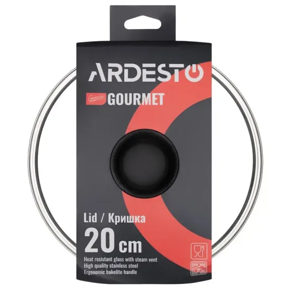 КРЫШКА ARDESTO GEMINI GOURMET AR1920GGL, 20СМ, НЕРЖАВЕЮЩАЯ СТАЛЬ