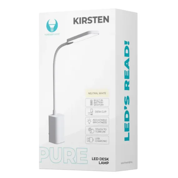 НАСТОЛЬНАЯ ЛАМПА FOREVER PURE FLB-10 KIRSTEN, БЕЛЫЙ