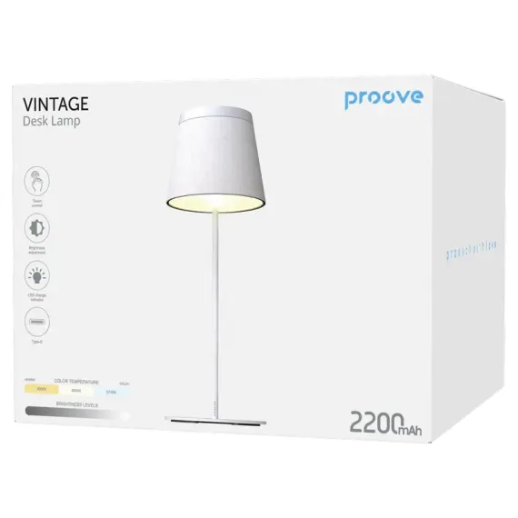 НАСТОЛЬНАЯ ЛАМПА PROOVE VINTAGE, БЕЛЫЙ