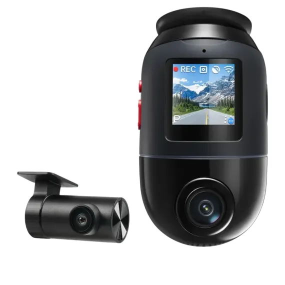 КОМПЛЕКТ ВИДЕОРЕГИСТРАТОРОВ ПЕРЕДНЕЙ И ЗАДНЕЙ ПАНЕЛИ АВТОМОБИЛЯ 70MAI 4K OMNI X800+REAR CAM, ЧЕРНЫЙ