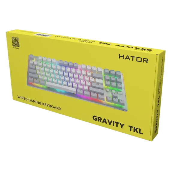 КЛАВИАТУРА HATOR GRAVITY TKL, ПРОВОДНОЕ, БЕЛЫЙ