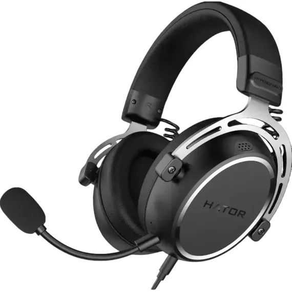 ПОДСТАВКА ДЛЯ ИГРОВОЙ ГАРНИТУРЫ HATOR HYPERGANG 3, ПРОВОДНОЙ АНАЛОГОВЫЙ, ЧЁРНЫЙ