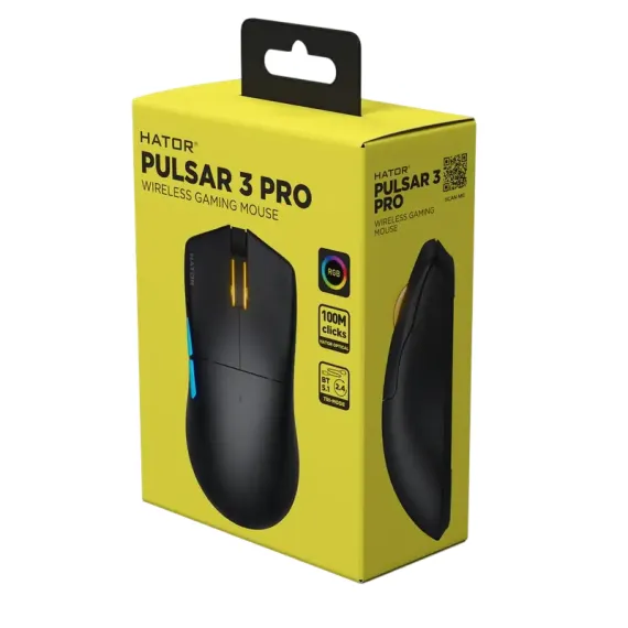 ИГРОВАЯ МЫШЬ HATOR PULSAR 3 PRO, ЧЁРНЫЙ