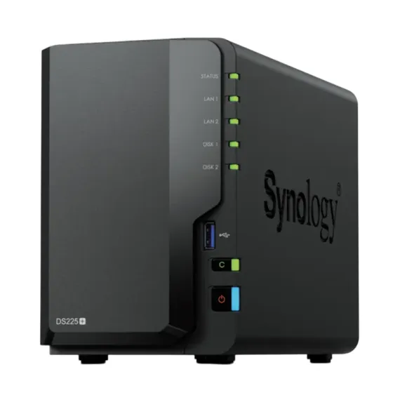 СЕТЕВОЕ ХРАНИЛИЩЕ SYNOLOGY DS225+, ЧЕРНЫЙ