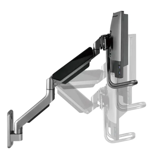 НАКЛОННОЕ НАСТЕННОЕ КРЕПЛЕНИЕ GEMBIRD MA-WA2-02, СЕРЫЙ