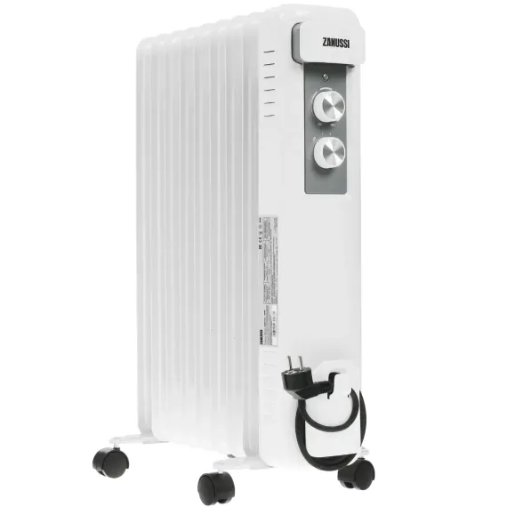 МАСЛЯНЫЙ РАДИАТОР ZANUSSI ZOH/CS-09W, 2000ВТ, БЕЛЫЙ