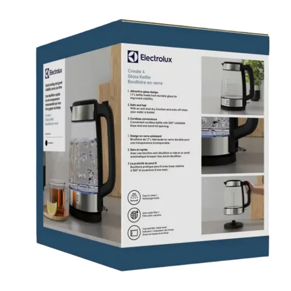 ЭЛЕКТРОЧАЙНИК ELECTROLUX E4GK1-4GB, СЕРЕБРИСТЫЙ