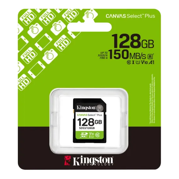 КАРТА ПАМЯТИ KINGSTON CANVAS SELECT PLUS, 128ГБ (SDS3/128GB)