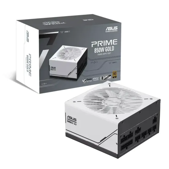 БЛОК ПИТАНИЯ ДЛЯ КОМПЬЮТЕРОВ ASUS PRIME-AP-850G-WHITE-GOLD, 850ВТ, ATX, ПОЛНОСТЬЮ МОДУЛЬНЫЙ