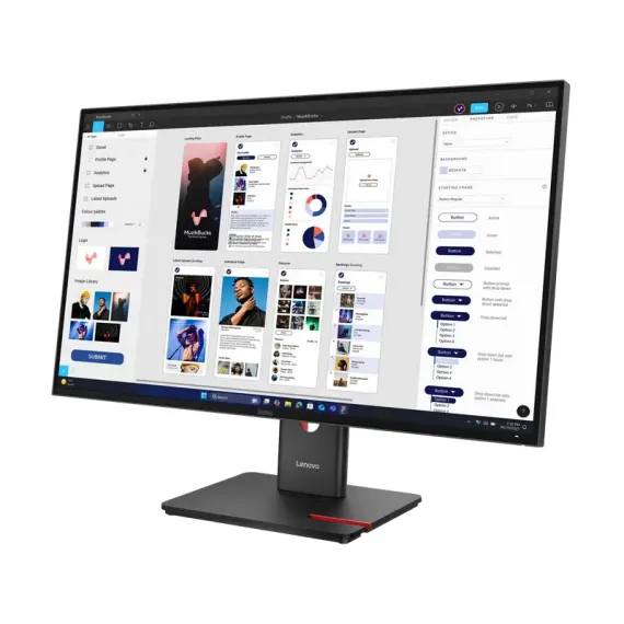 31,5" МОНИТОР LENOVO T32UD-40, IPS 3840X2160 4K UHD, ЧЁРНЫЙ