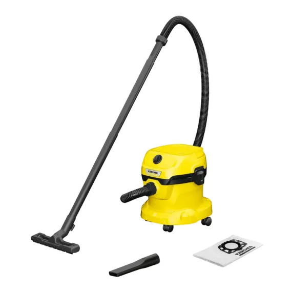 ПЫЛЕСОС KARCHER WD 2 PLUS V-12/4/18 + НАСАДКА ДЛЯ ПОЛА DN 35, ЖЁЛТЫЙ