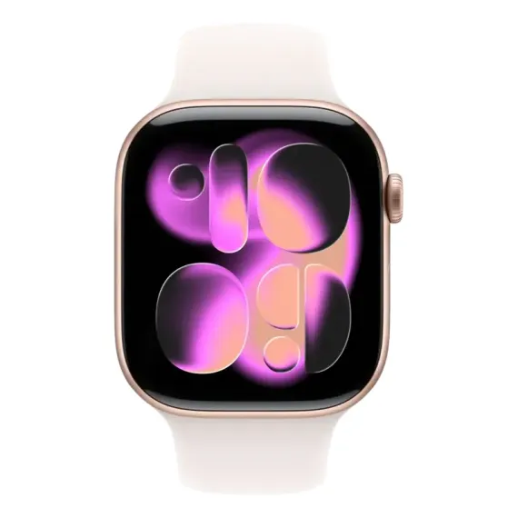 APPLE WATCH SERIES 11 GPS, 46MM ROSE GOLD ALUMINIUM CASE WITH LIGHT BLUSH SPORT BAND - M/L, MEV74
