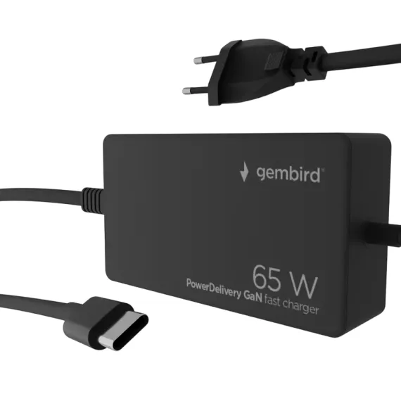 УНИВЕРСАЛЬНЫЙ АДАПТЕР ПИТАНИЯ GEMBIRD NPA-AC-PDQC65-01, 65ВТ