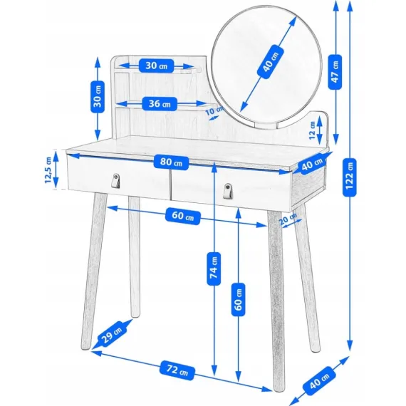 MASA SCANDI 3 LED CM-254152