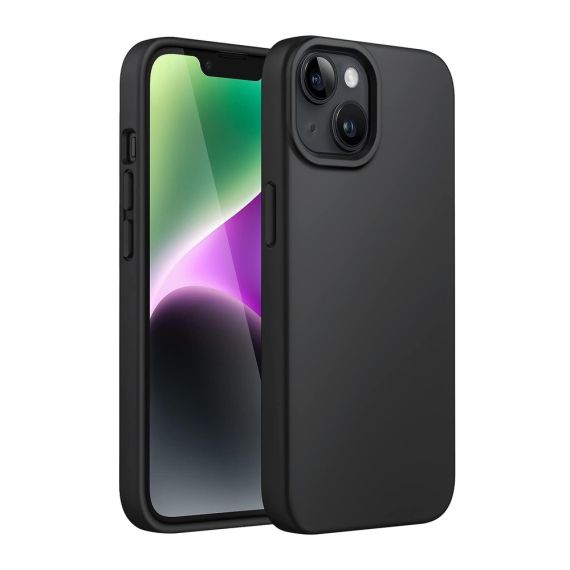 ЧЕХОЛ-ШЛЕМ LIQUID SILICONE ДЛЯ IPHONE 15 PLUS/14 PLUS, ЧЕРНЫЙ