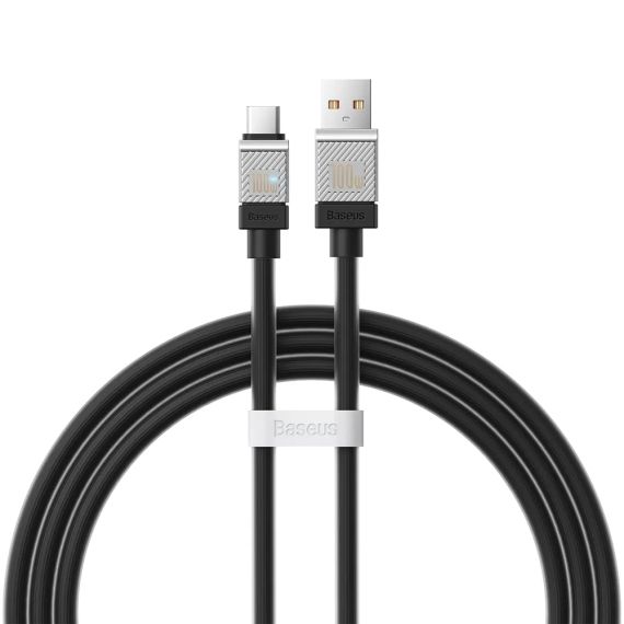 BASEUS CABLE COOLPLAY SERIES USB-A TO TYPE-C 5A 100W 2M, BLACK