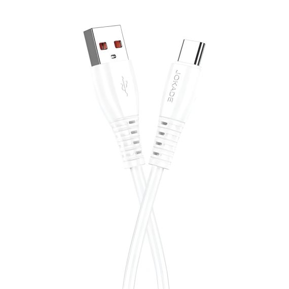JOKADE КАБЕЛЬ USB-A - TYPE-C 5A 1M JA043, БЕЛЫЙ