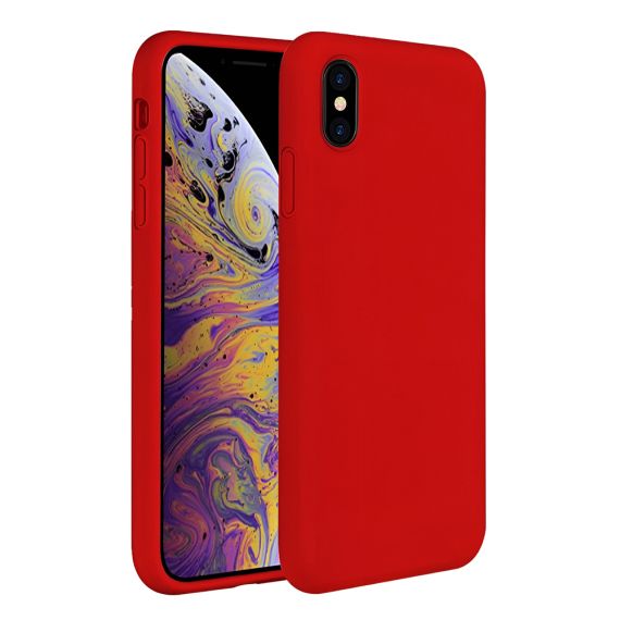 ЧЕХОЛ-ШЛЕМ LIQUID SILICONE ДЛЯ IPHONE XS MAX, КРАСНЫЙ