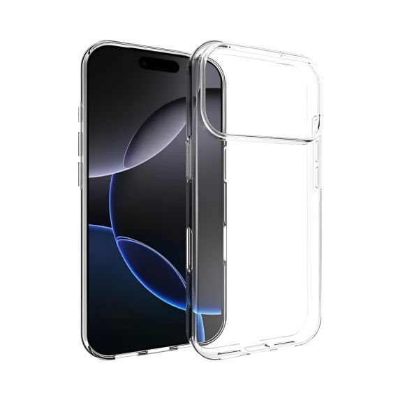 WOO МЯГКИЙ TPU ЧЕХОЛ TPU IPHONE 17 PRO, ПРОЗРАЧНЫЙ