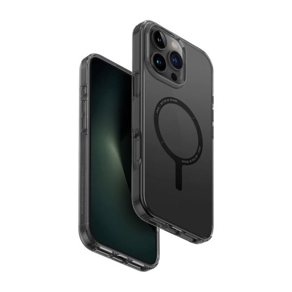 ЧЕХОЛ UNIQ ДЛЯ IPHONE 16 PRO MAX HYBRID CLARIO (ECO) С ЗАРЯДКОЙ MAGCLICK, ДЫМЧАТЫЙ