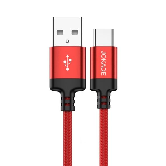 JOKADE КАБЕЛЬ USB TYPE-C JUNLIAN 5A 1M JA001, КРАСНЫЙ