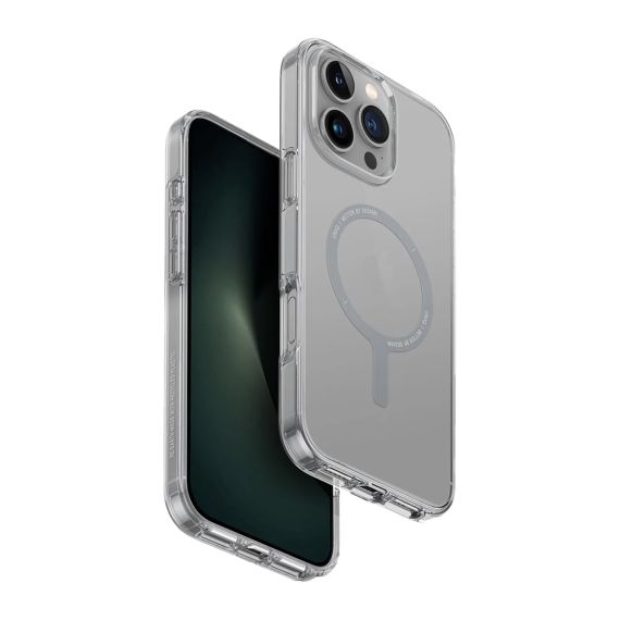 ЧЕХОЛ UNIQ ДЛЯ IPHONE 16 PRO MAX HYBRID CLARIO (ECO) С ЗАРЯДКОЙ MAGCLICK, ПРОЗРАЧНЫЙ