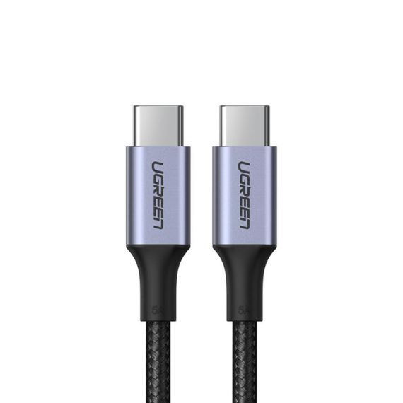 UGREEN КАБЕЛЬ TYPE-C 2.0 - TYPE-C 2.0 5A 100W 1M АЛЮМИНИЕВАЯ ОПЛЕТКА US316, ЧЕРНЫЙ
