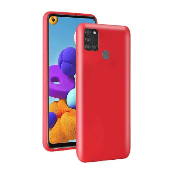 ЧЕХОЛ-ШЛЕМ ЖИДКИЙ СИЛИКОНОВЫЙ SAMSUNG A21S, КРАСНЫЙ