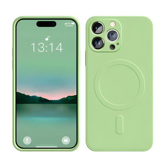 ЧЕХОЛ WOO LIQUID SILICONE MAGSAFE IPHONE 16 PRO, ЗЕЛЕНЫЙ