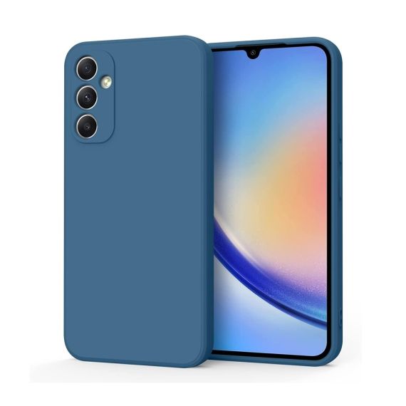 ЧЕХОЛ-ШЛЕМ ЖИДКИЙ СИЛИКОНОВЫЙ SAMSUNG A34, СИНИЙ