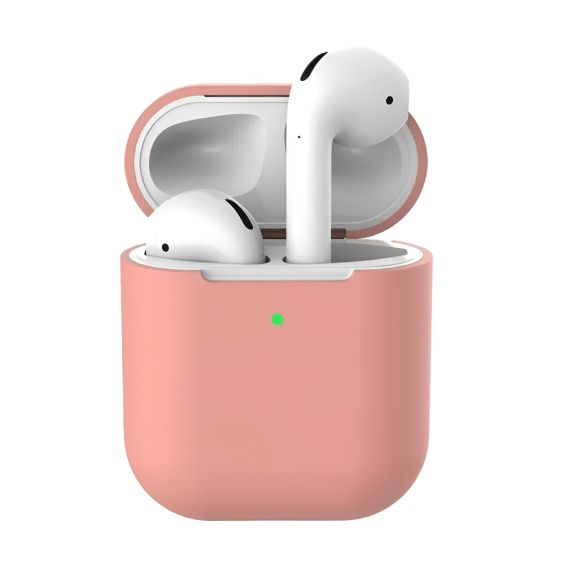 ЧЕХОЛ-ШЛЕМ СИЛИКОНОВЫЙ AIRPODS 2, РОЗОВЫЙ КРАСНЫЙ