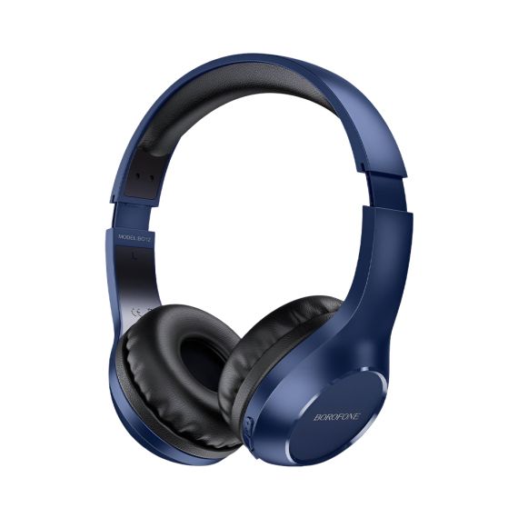 НАКЛАДНЫЕ НАУШНИКИ BOROFONE С МИКРОФОНОМ BLUETOOTH BO12, СИНИЙ