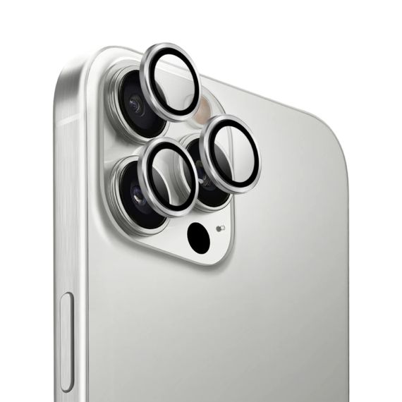 UNIQ OPTIX ALUMINIUM CAMERA LENS PROTECTOR ДЛЯ IPHONE 16 PRO/16 PRO MAX, STERLING SILVER