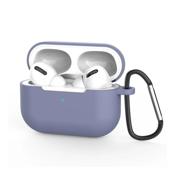 ЧЕХОЛ-ШЛЕМ СИЛИКОНОВЫЙ AIRPODS PRO 2, СЕРЫЙ ЛАВАНДОВЫЙ