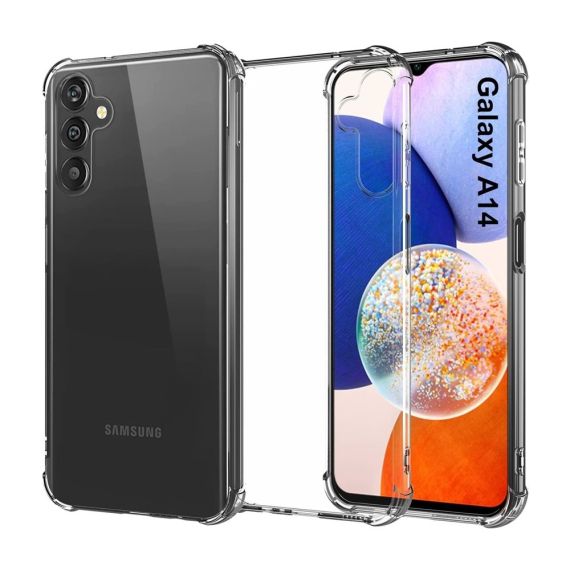 ЧЕХОЛ-ШЛЕМ TPU МЯГКИЙ SAMSUNG A14, ПРОЗРАЧНЫЙ