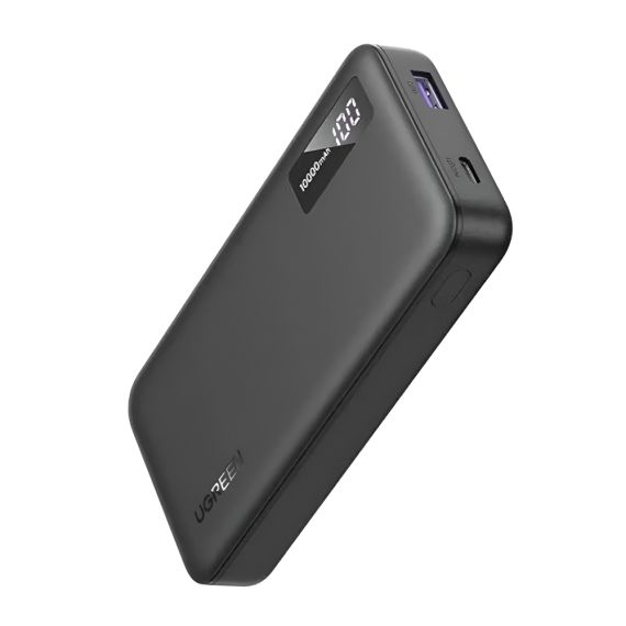 UGREEN POWER BANK С ЦИФРОВЫМ ДИСПЛЕЕМ, 10000 МАЧ, 22,5 ВТ, ЧЕРНЫЙ