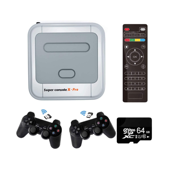 ИГРОВАЯ РЕТРО-КОНСОЛЬ R8 X PRO 64GB 30000 ИГР, ЧЕРНЫЙ