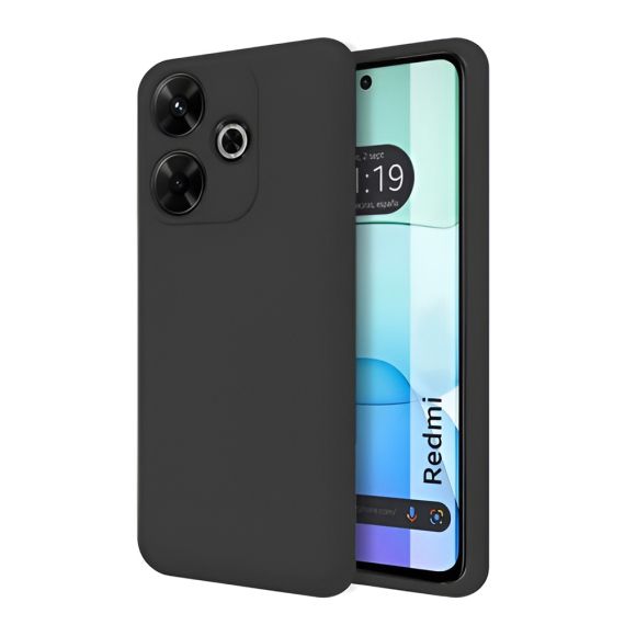 ЧЕХОЛ WOO CASE LIQUID SILICONE XIAOMI REDMI NOTE 14 5G, ЧЕРНЫЙ