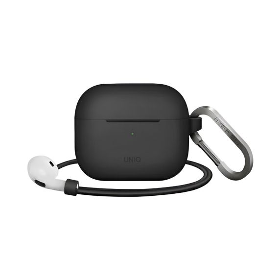 ЧЕХОЛ UNIQ CASE SILICON CHARCOAL ДЛЯ AIRPODS 3-ГО ПОКОЛЕНИЯ, ТЕМНО-СЕРЫЙ