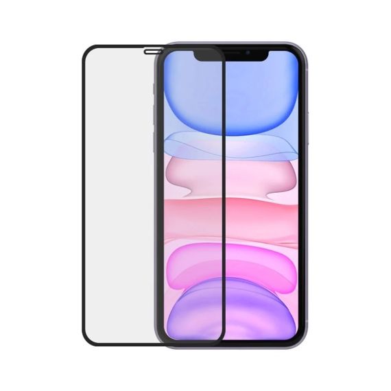 ШЛЕМ DIAMOND GLASS 4D IPHONE 11, ЧЕРНАЯ РАМКА