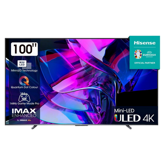 100" LED SMART ТЕЛЕВИЗОР HISENSE 100U7KQ, 3840X2160 4K UHD, VIDAA U7.0, СЕРЫЙ