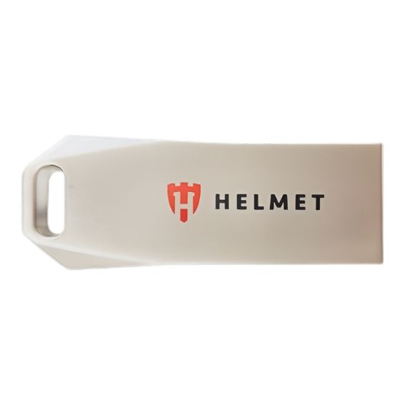 USB-НАКОПИТЕЛЬ HELMET 3.2 METAL LINE 256 ГБ, СЕРЕБРИСТЫЙ