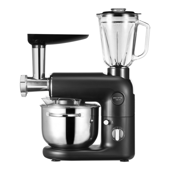 КУХОННЫЙ КОМБАЙН POLARIS PKM1206, ЧЁРНЫЙ | СЕРЕБРИСТЫЙ