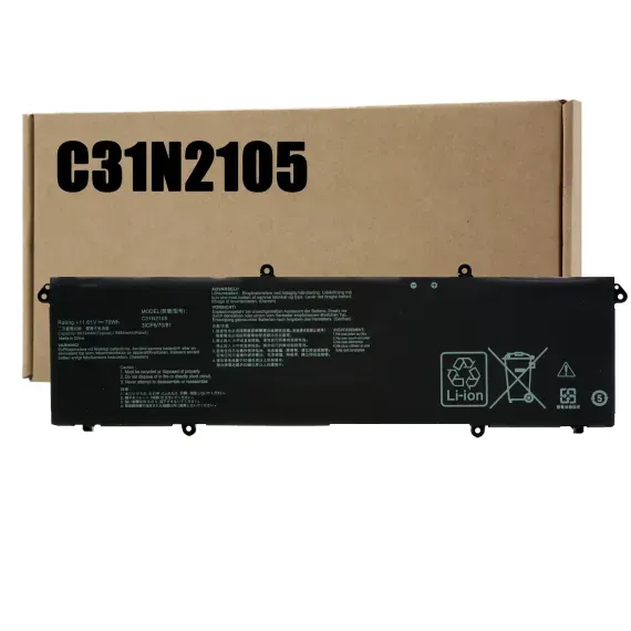 АККУМУЛЯТОР ASUS VIVOBOOK X1403 X1503 X1603 M1403 M1503 M1603 M3402 M3502 M5402 M5602 K3402 K3502 K6500 K6502 K6602 S5402 S5602 F1603 TN3402 ZENBOOK UX3404 C31N2105 11.61V 5895MAH BLACK ORIGINAL